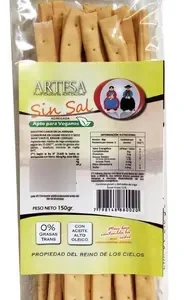 ARTESA GRISINES SIN SAL X150GR APTO VEGANO